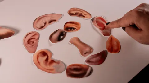 An exquisite corpse game. 