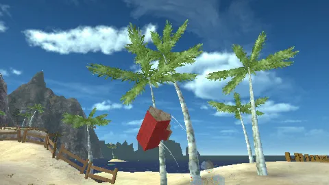 A house doing a backflip on the beach