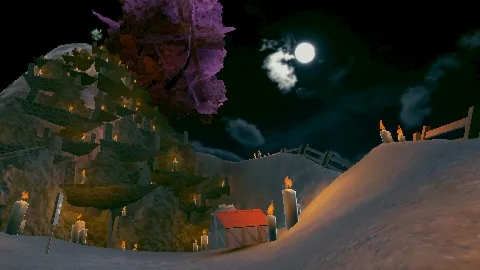 A house visiting a hilltop dark cemetary