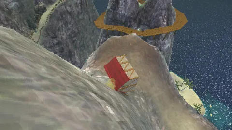 A house climbing up a mountain side