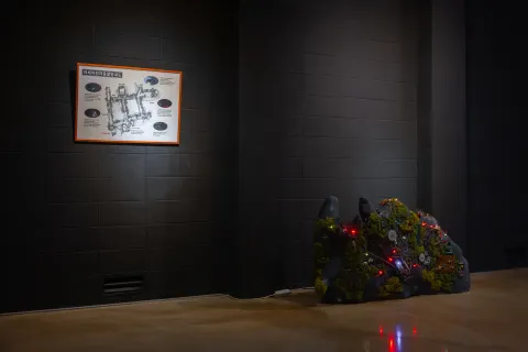 Exhibition view - Interactive Cave fragment and Cave map