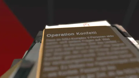 A file with the title "Operation Konfetti". The text is blurred.