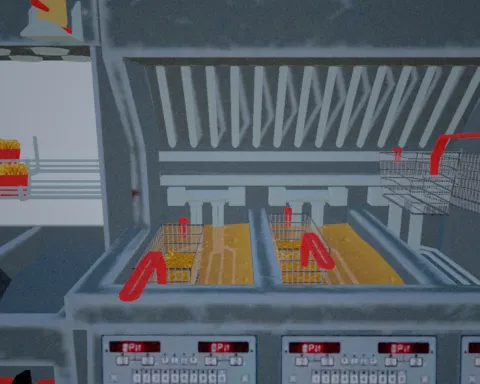 image of a frying station