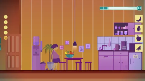 Adult pregnant Blueberry at work scene