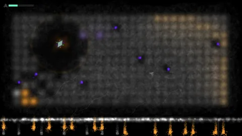 The player navigates the dust to free new notes as it has been hardened by ejected shards of the star