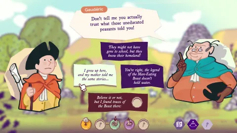 A visual novel-like dialogue between a young cartographer and his master.