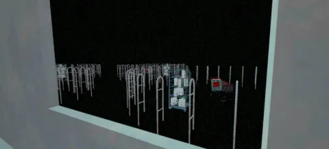 image of milk trapped in anti-theif gate