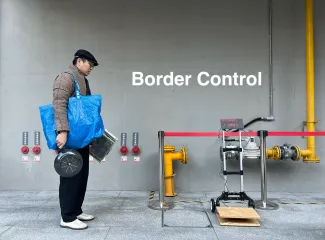 How people play with the weighing instrument. The pic shows people need to bring everything on them. 